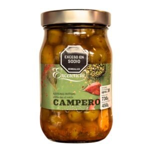 ACEITUNAS VERDES PARTIDAS ALIÑADAS AL ESTILO CAMPERO EXCELENCIA