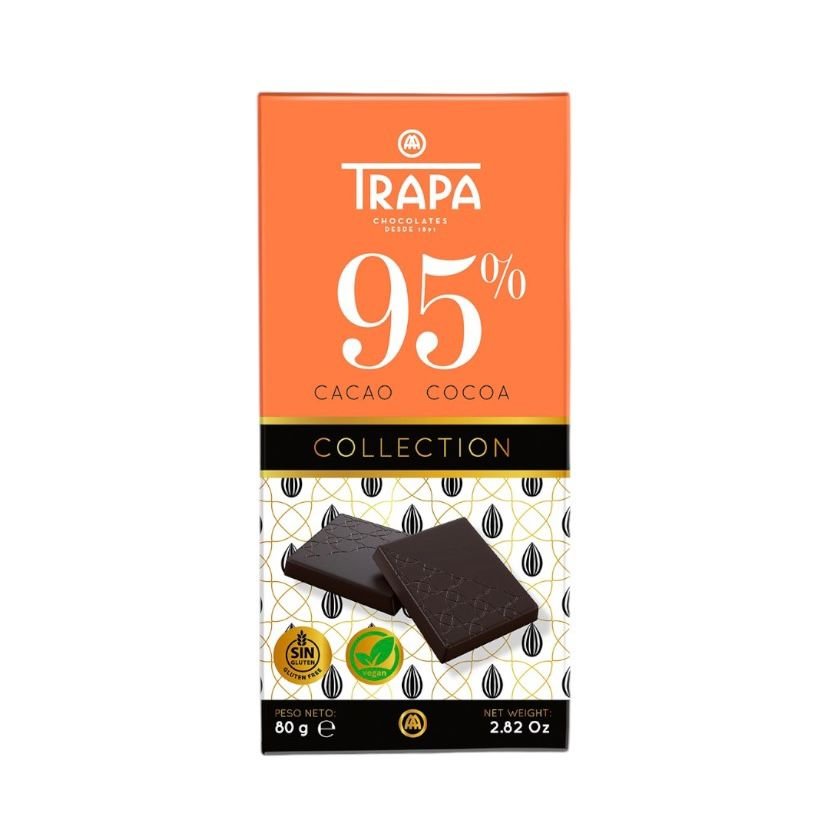 TABLETA CHOCOLATE AL 95% COLLECTION 80GR TRAPA