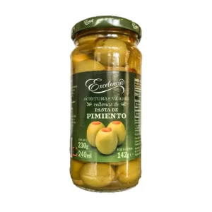 Aceitunas Verdes Rellenas de Pimiento Excelencia 230g
