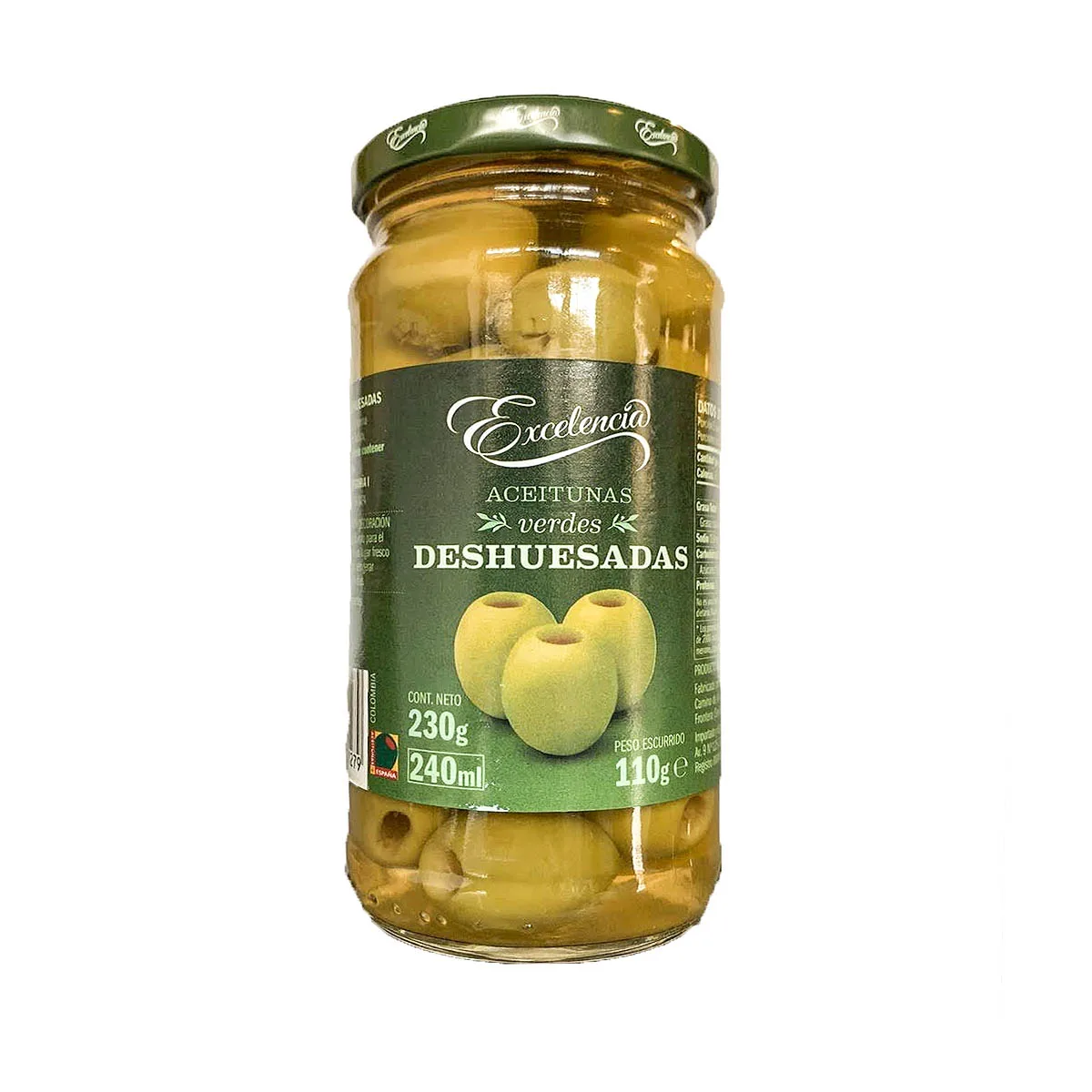 Aceitunas Verdes Deshuesadas Excelencia 230g