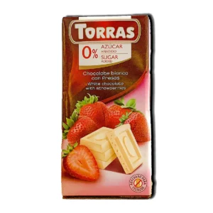 Chocolate Blanco con Fresas Torras