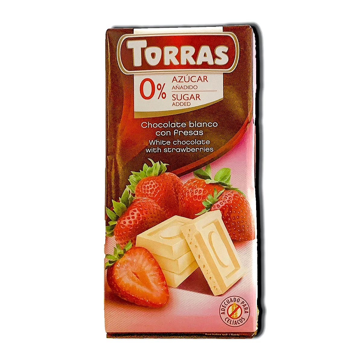 Chocolate Blanco con Fresas Torras