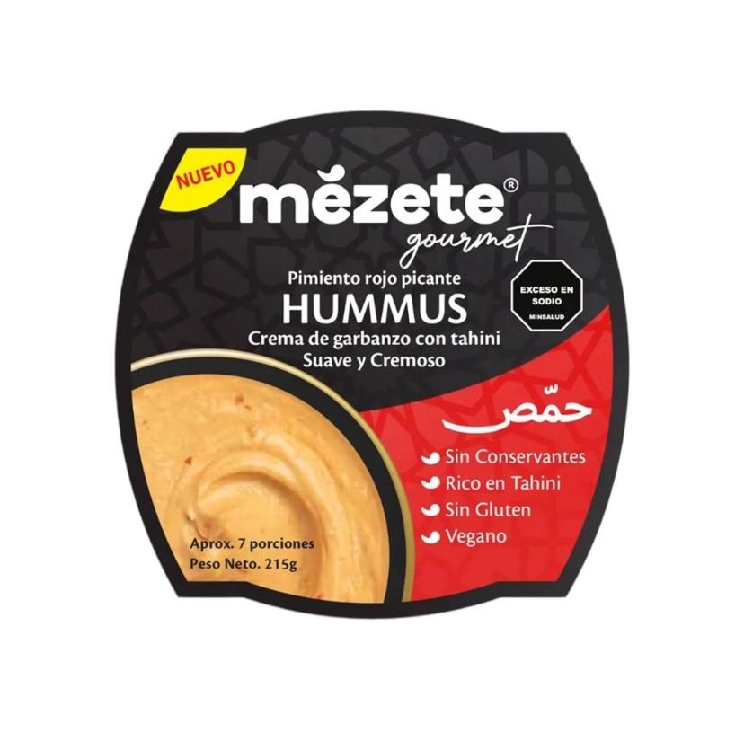 HUMMUS PIMIENTO ROJO PICANTE 215GR MEZETE GOURMET