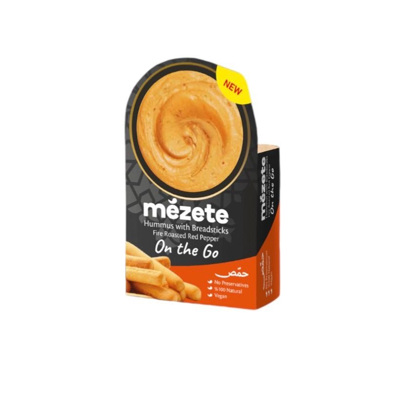 HUMMUS PIMIENTO ASADO CON PALITOS DE PAN 81GR MEZETE GOURMET