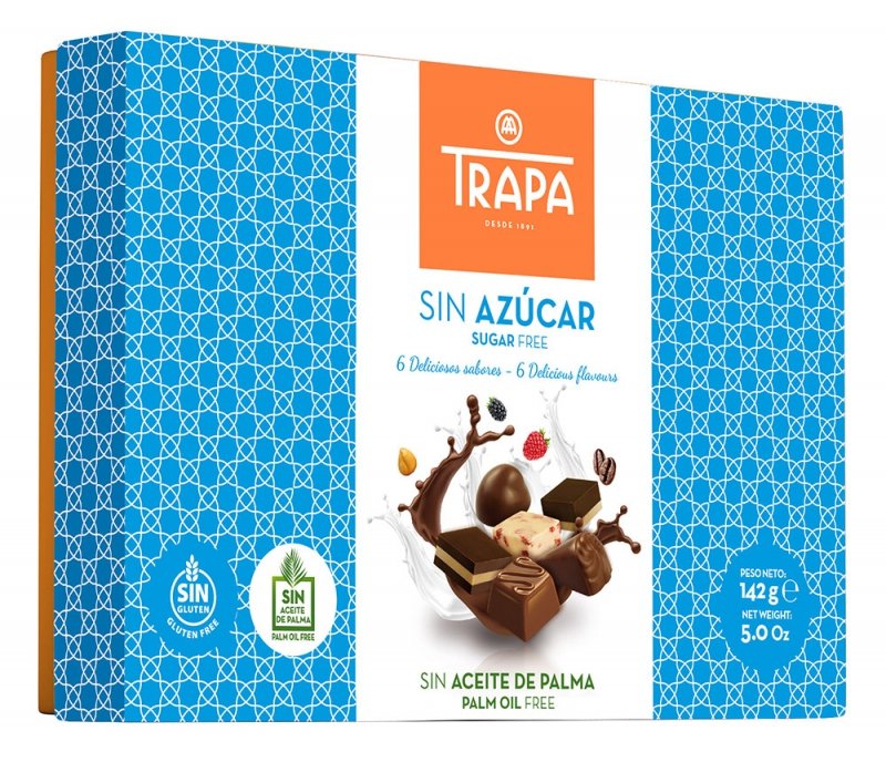 CHOCOLATES SIN AZÚCARES AÑADIDOS 142GR. TRAPA